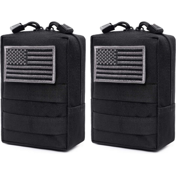 2 Pack Molle Pouches - Tactical Compact Water-Resistant EDC Pouch - Picture 1 of 9